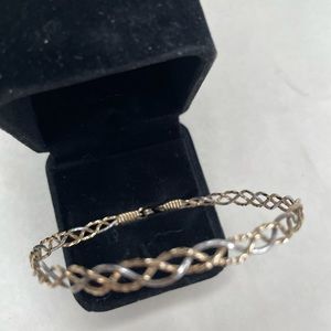 Ronaldo  “Serenity” Intertwined gold and Silver wire.